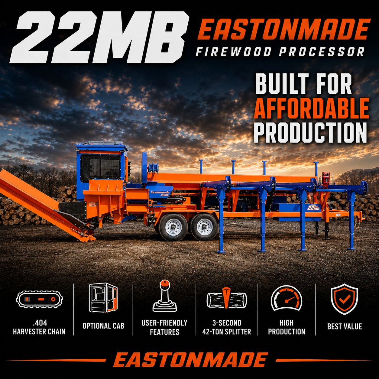 Eastonmade 22MB Firewood Processor
