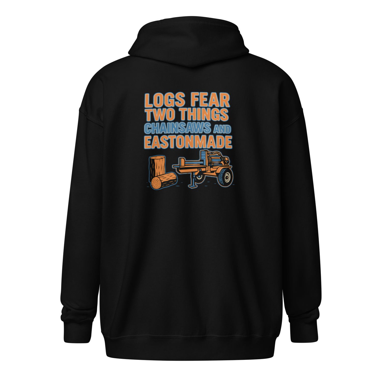 Eastonmade Unisex zip hoodie back- Fear