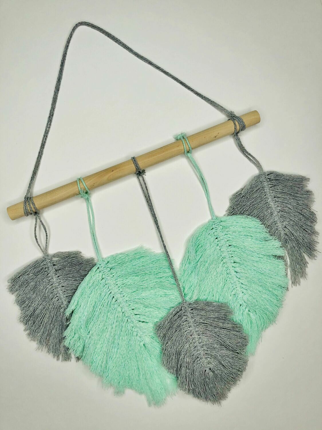 Feather Macrame Wall Hanging, String Wall Art, Macrame Feathers Wall Decor Active