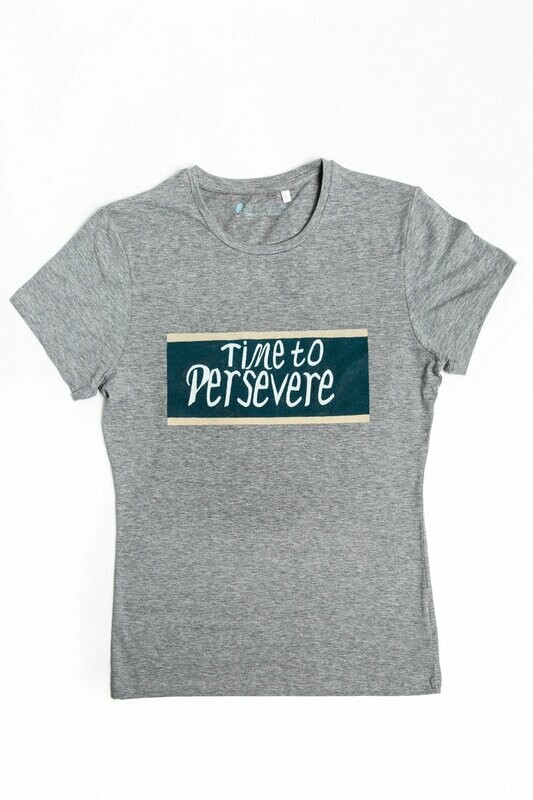 Sky Blue Box Limited Graphic Designed  Women's T - Shirt      'Time To Persevere '