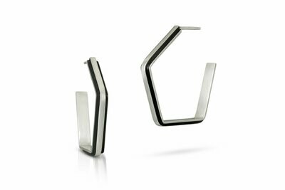 Pentagon Hoop Earrings