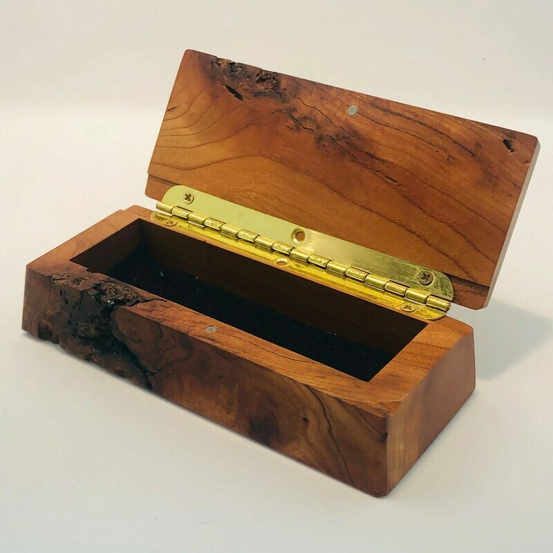 JHC Hinged Black Cherry Burl Box