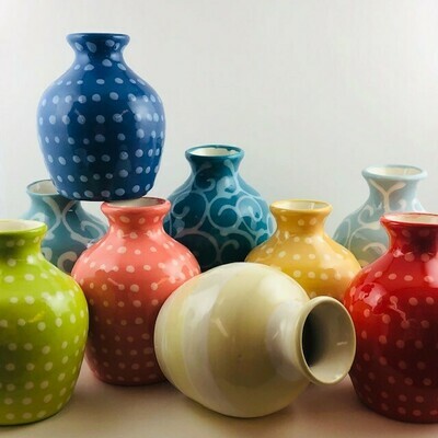 Lacey Itty Vase (Dots/Swirls/Stripes)