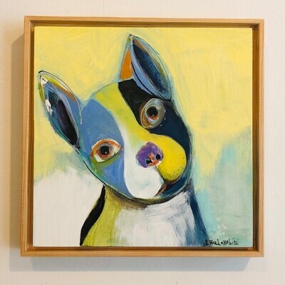 Balombini Dog Painting 10x10 / 11x11 Floater Frame