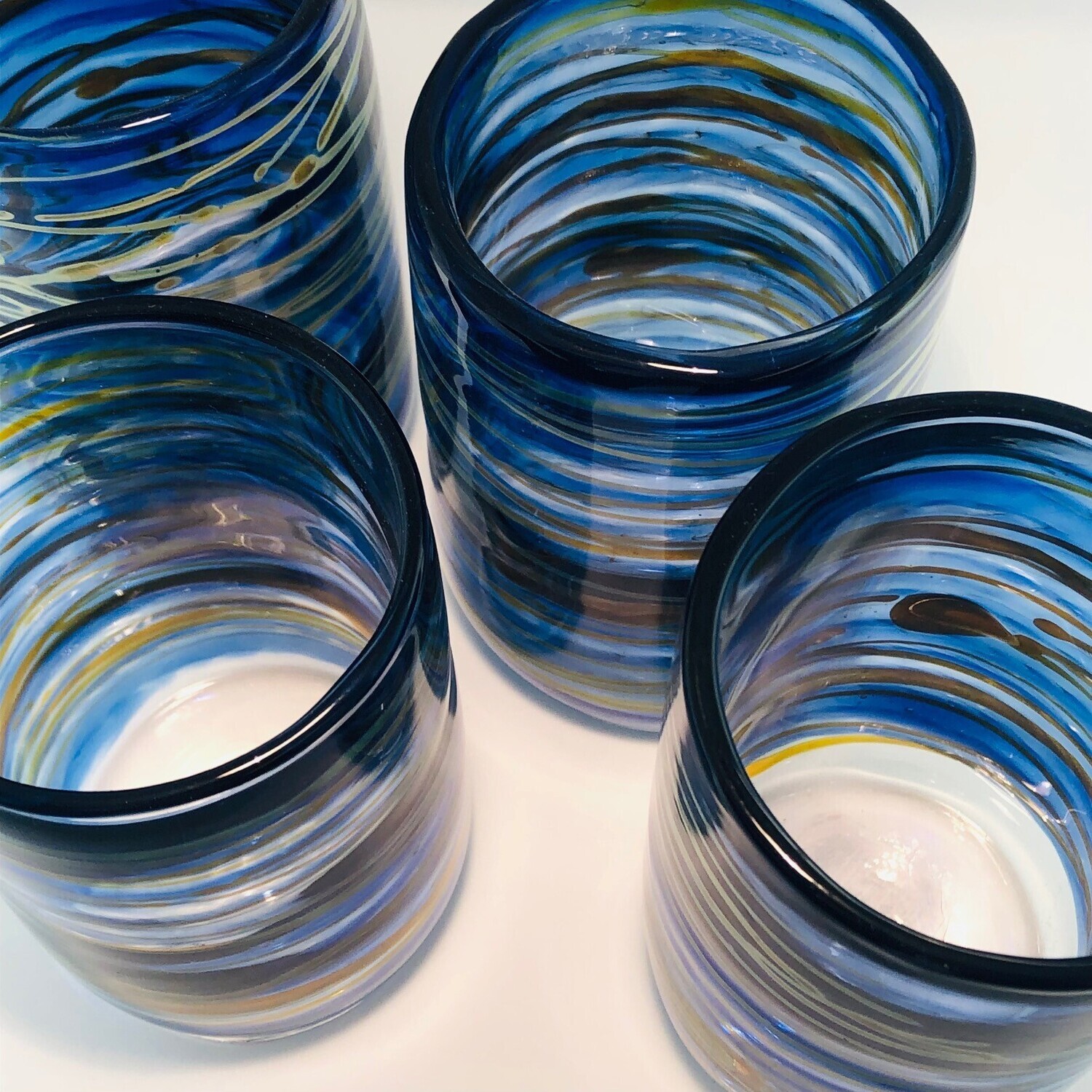 Blue Colorful Glass Tumbler