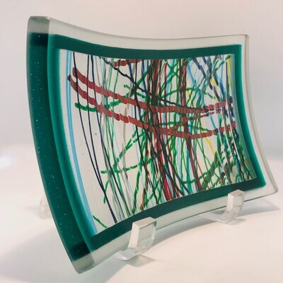 Kremer Green/Clear Vortice 7x4.5 Glass Plate
