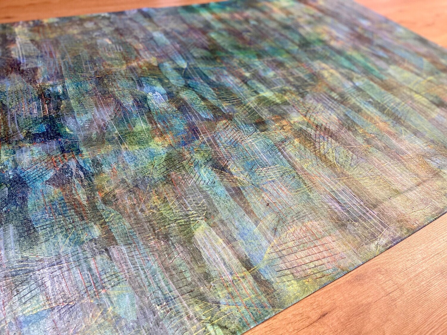 Macurdy Floorcloth (46"x32") Blue/Green