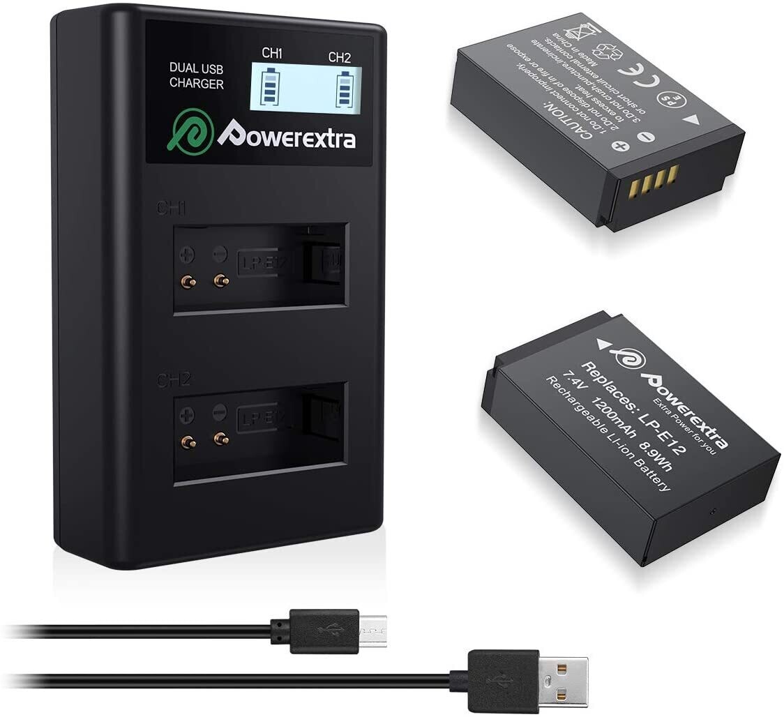 LP-E12 2-Battery and Dual-Charger Kit