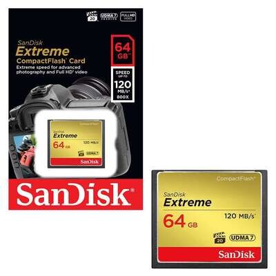 Sandisk 64GB Extreme CompactFlash Memory Card