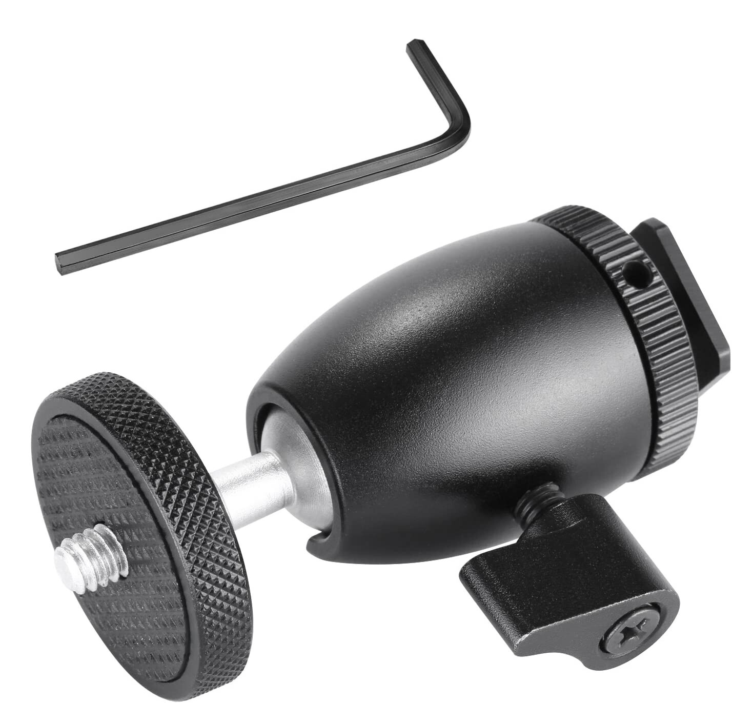 Mini Ball Head with Lock and Hot Shoe Adapter