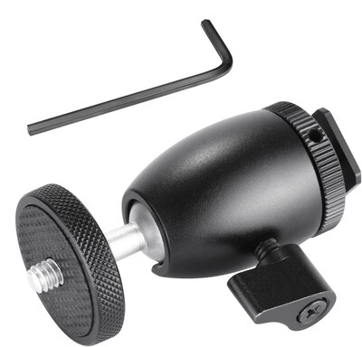Mini Ball Head with Lock and Hot Shoe Adapter