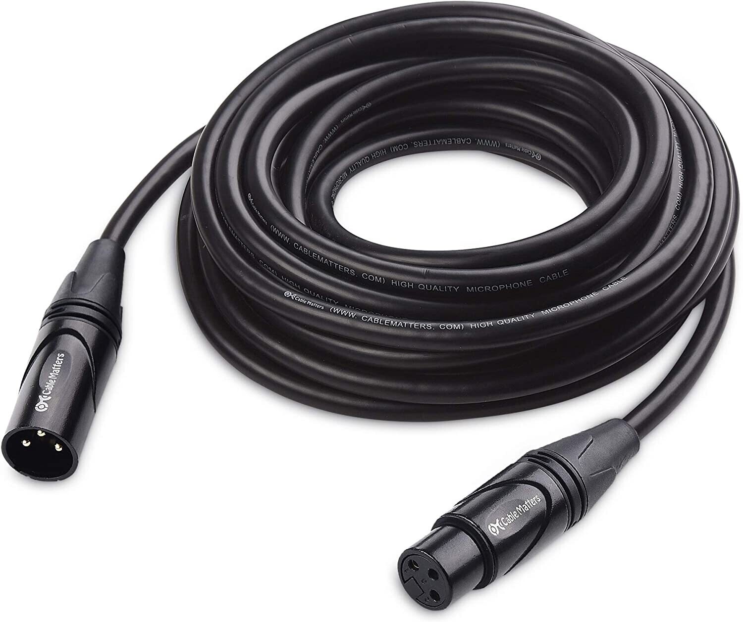 20 Feet, Oxygen-Free Copper (OFC) XLR Male to Female Cable