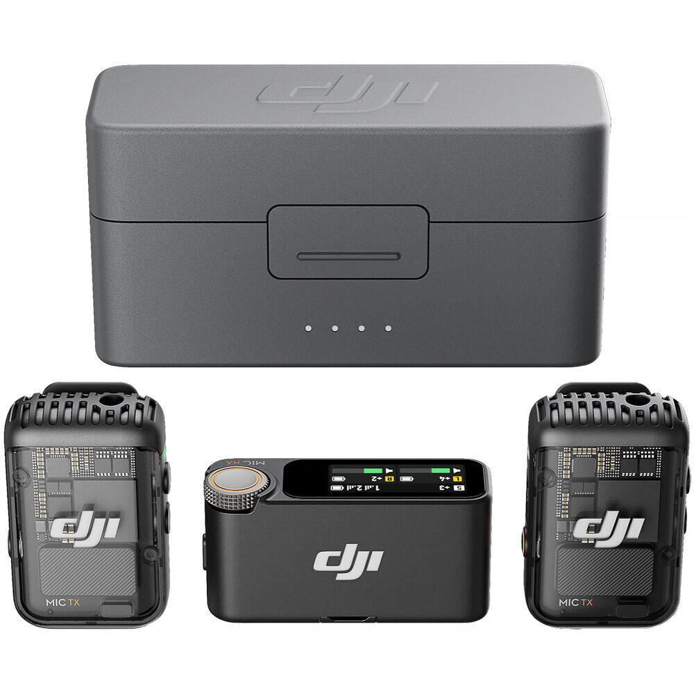 DJI Mic 2 2-Person Compact Digital Wireless Microphone System/Recorder for Camera &amp; Smartphone