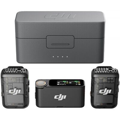 DJI Mic 2 2-Person Compact Digital Wireless Microphone System/Recorder for Camera &amp; Smartphone