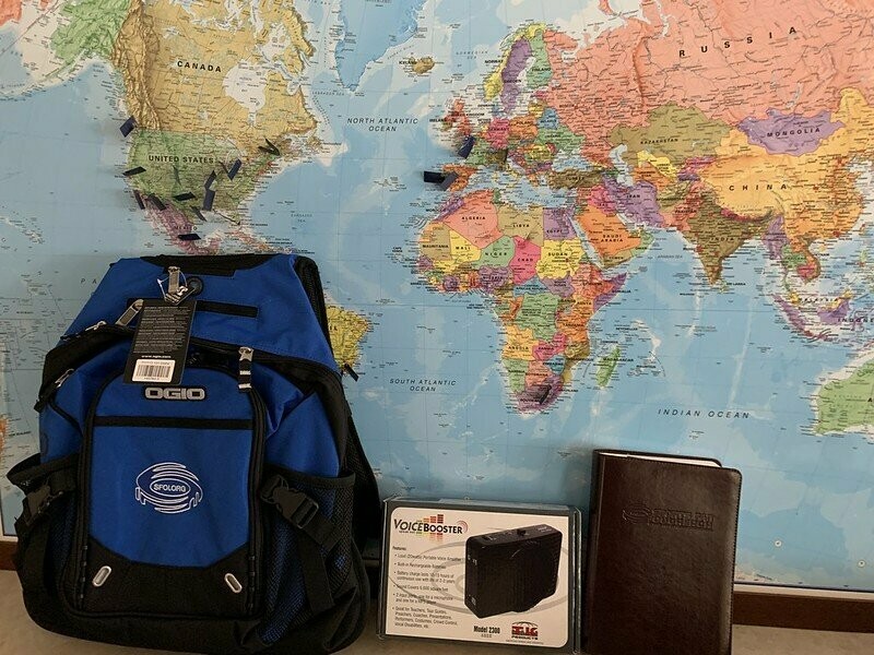 Backpack, Amp & Bible