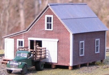 CRANBERRY WAREHOUSE, laser-cut wood kit; (1 left)