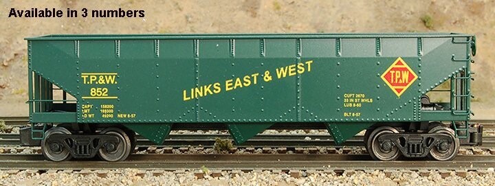 AM-3381; TP&W 3-BAY HOPPER #857; Highrail; (have 1)