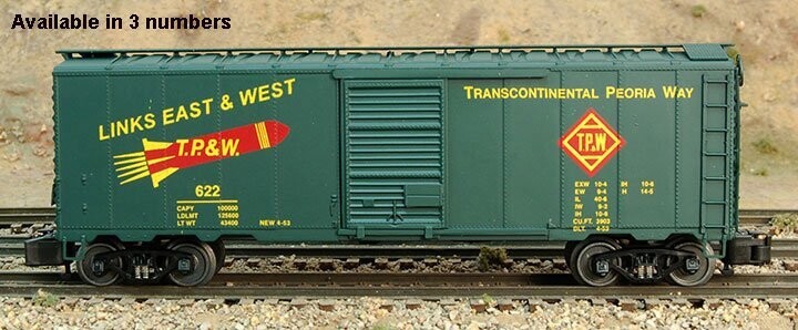 TP&W 40' BOXCAR #622; Highrail