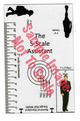 "THE S-SCALE ASSISTANT" pocket card, plastic with Tyvek sleeve