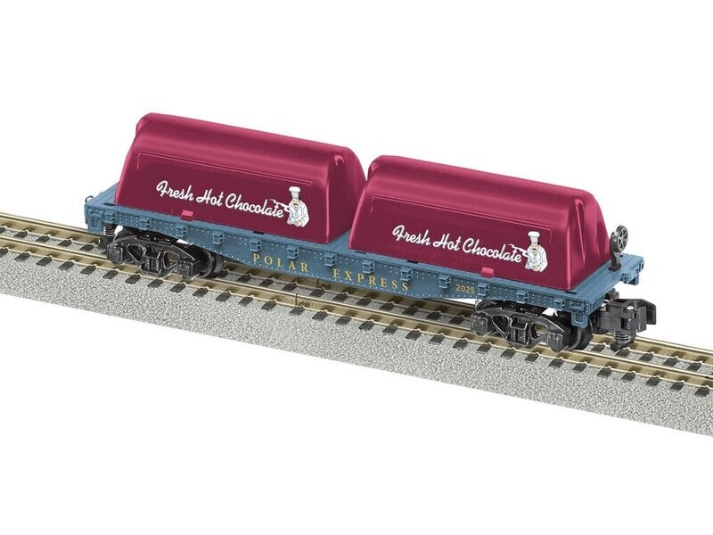 POLAR EXPRESS "HOT CHOCOLATE" FLAT CAR;