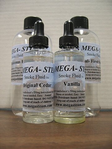 SMOKE-FLUID: MEGASTEAM Original AF Cedar scent; 2 oz. Bottle with dropper