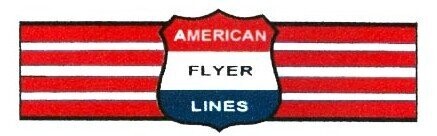 DECAL: "American Flyer Lines" shield & stripes for 740-742 Handcars (pair)