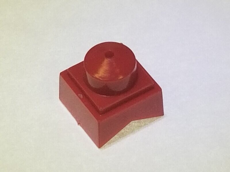 BARN (SMALL), ROOF VENT (WITH HOLE); RED; (repro)