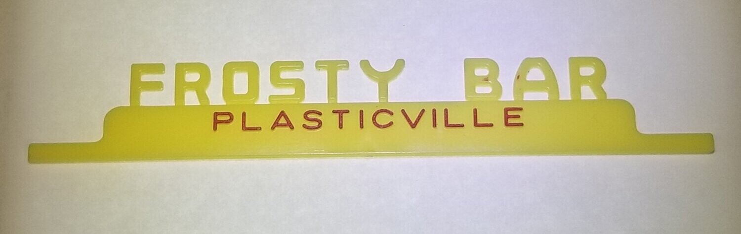 FROSTY BAR, SIGN; YELLOW; (repro)