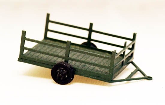 OPEN TRAILER, SINGLE AXLE, KIT, laser-cut kit #MTS-302