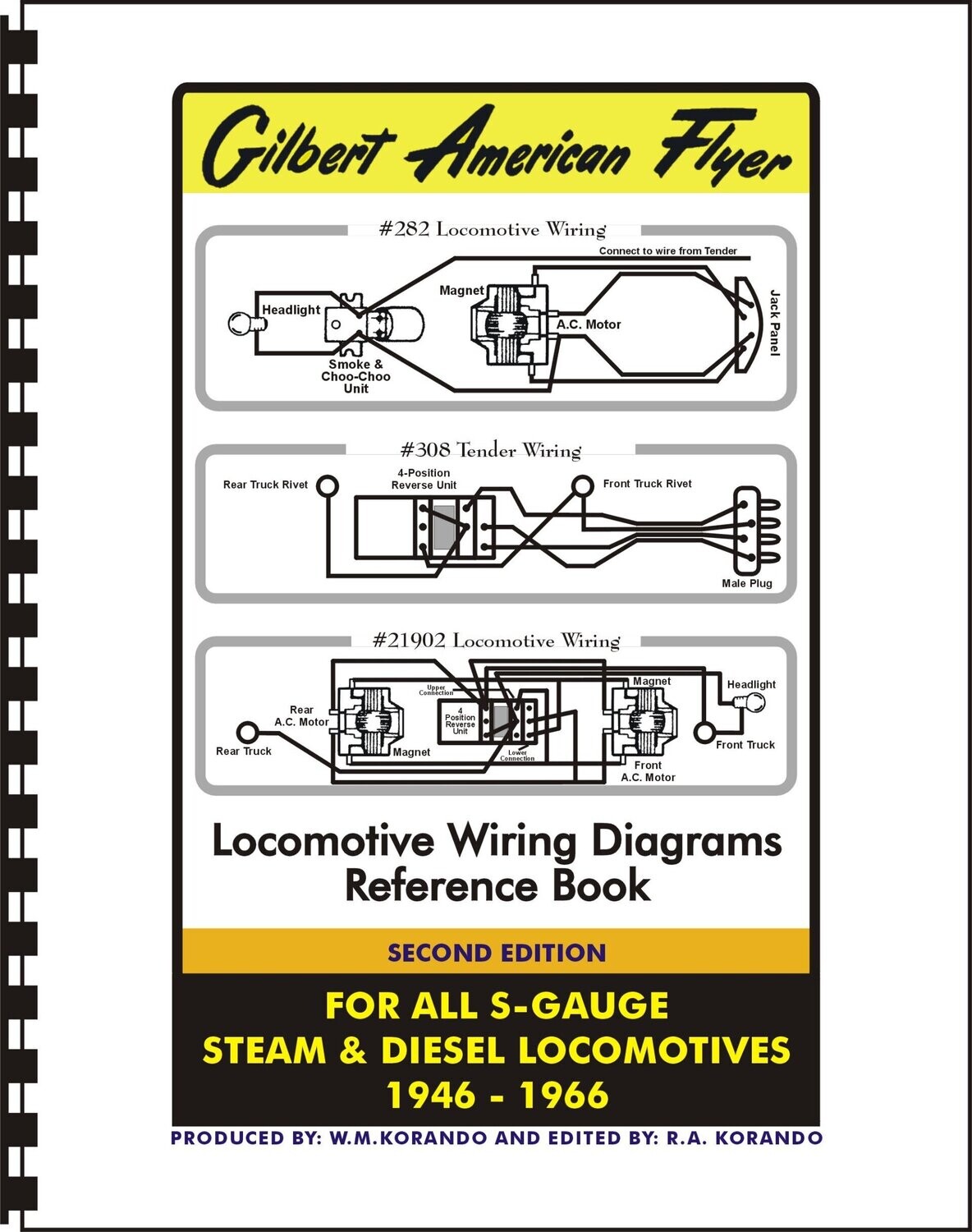 BOOK: "GILBERT AF STEAM & DIESEL WIRING DIAGRAMS"; by M. Korando;