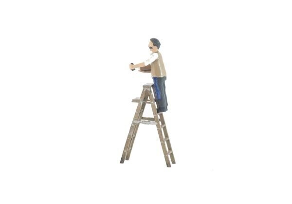 STEPLADDER, assembled & painted; MTS-386P; (figure not included); (3 in stock)