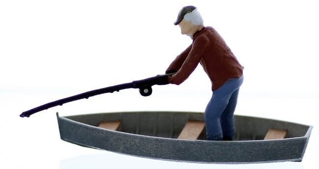 FISHERMAN, painted; MTS-FS460P; (Rowboat not included); (2 left)