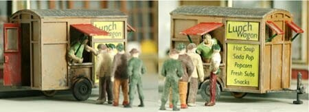 ROADSIDE LUNCH WAGON KIT, laser-cut wood; MTS-SS0160
