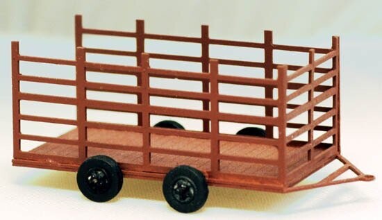 OPEN TRAILER, DOUBLE AXLE, KIT, laser-cut; MTS-SD303