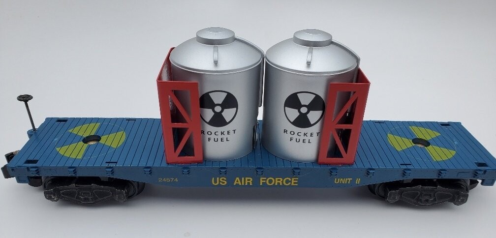 USAF ROCKET FUEL TRANSPORT FLAT CAR; new; KC; (Gilbert style; after-market); boxed