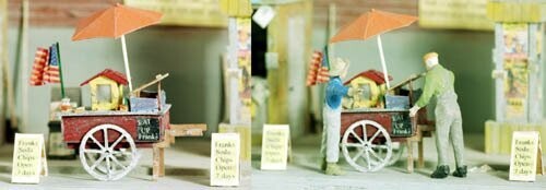 ROADSIDE HOT DOG VENDOR KIT, laser-cut wood; MTS-SD0247