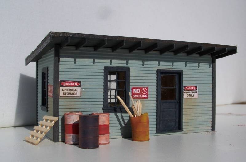 SMALL SUPPLY SHED; laser-cut wood kit; Motrak Models