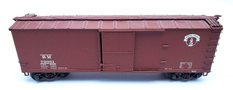 B&M  Wood-sided Double-Sheathed Boxcar; #70061;  highrail couplers; LN; no box
