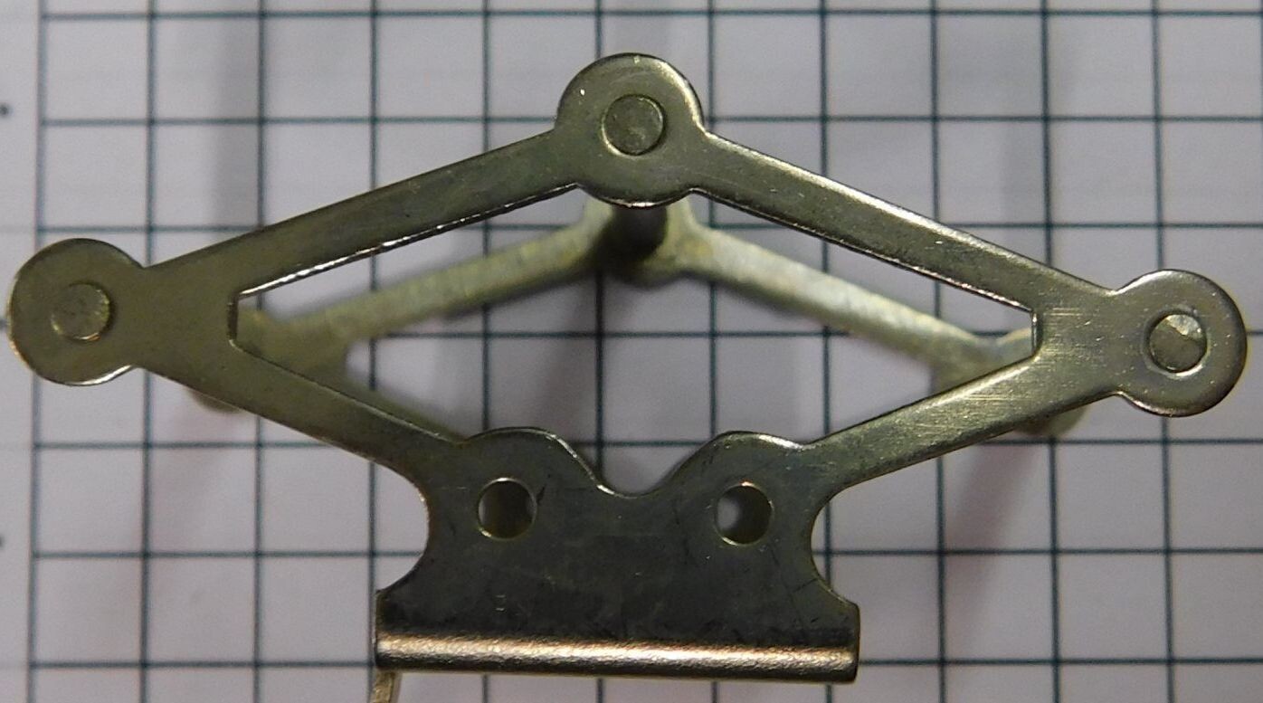 PANTOGRAPH, #4633-N; Wide GAUGE, nickel; 2" long; 1" tall