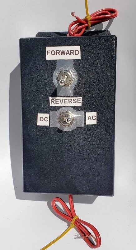 AC-DC  CONTROL BOX.  easily switch from AC track power to DC track power, as needed.