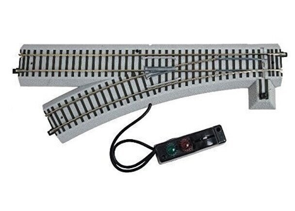 LIONEL / AM FLYER FASTRACK 49885 LH Powered 27" wide-radius Turnout with roadbed; new