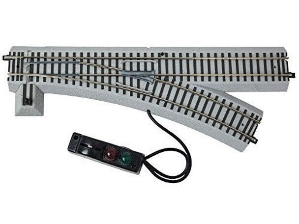 LIONEL / AM FLYER FASTRACK 49886 RH Powered 27" wide-radius Turnout with roadbed; new