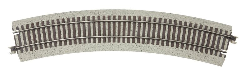 MTH S-TRAX 35-1008; 25" radius curve section with roadbed; 6-pack; new