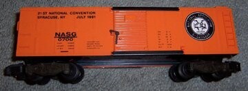 NASG 1981 CAR (Syracuse, NY Convention);the 1st AF NASG car from Lnl; KC; EX+ (1 door nib); Never run; Box VG