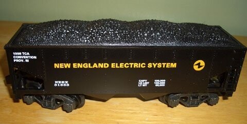 NE ELECTRIC COAL HOPPER #31663; TCA; 1998; (Lionel #48208); MIB