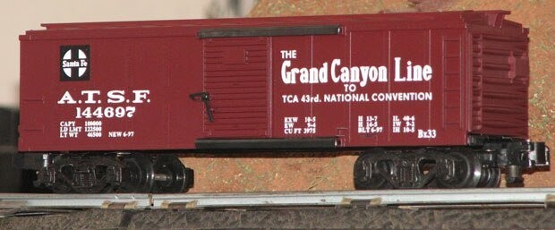 ATSF BOXCAR #144697 (TCA 1997); KC; MIB; (Lionel 48200).; (have 1)