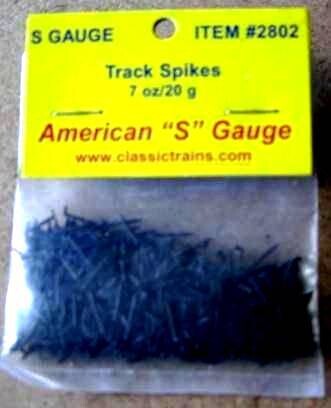 American S-Gauge "Classic Trains" Track Spikes; 7 oz. pkg