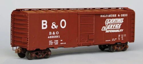 B&O "SENTINEL" BOXCAR #468393; SCALE