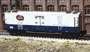 BAR / MAINE POTATOES REEFER # 6006; Kadees & scale wheels; LN; boxed.