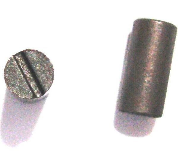 BRUSHES (round slotted; 5/16" X 1/8" ; used with lever-type brush springs; pair); PA9603-SLT; [PA30A032 = PA9603]